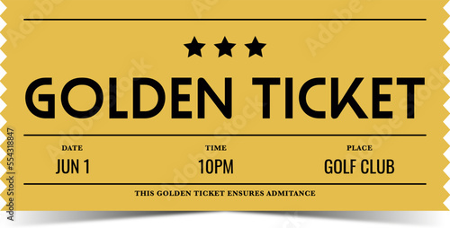 Golden ticket photo