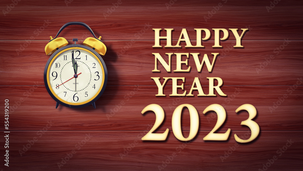 New Year 2023 background, new year. 3d illustration