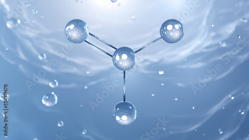Bilde på lerret nitrate molecular structure, 3d model Polyatomic ion, structural chemical formul