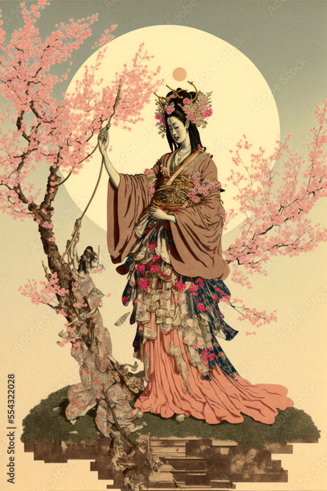 ukiyo-e blossom goddess ukiyo-e blossom goddess