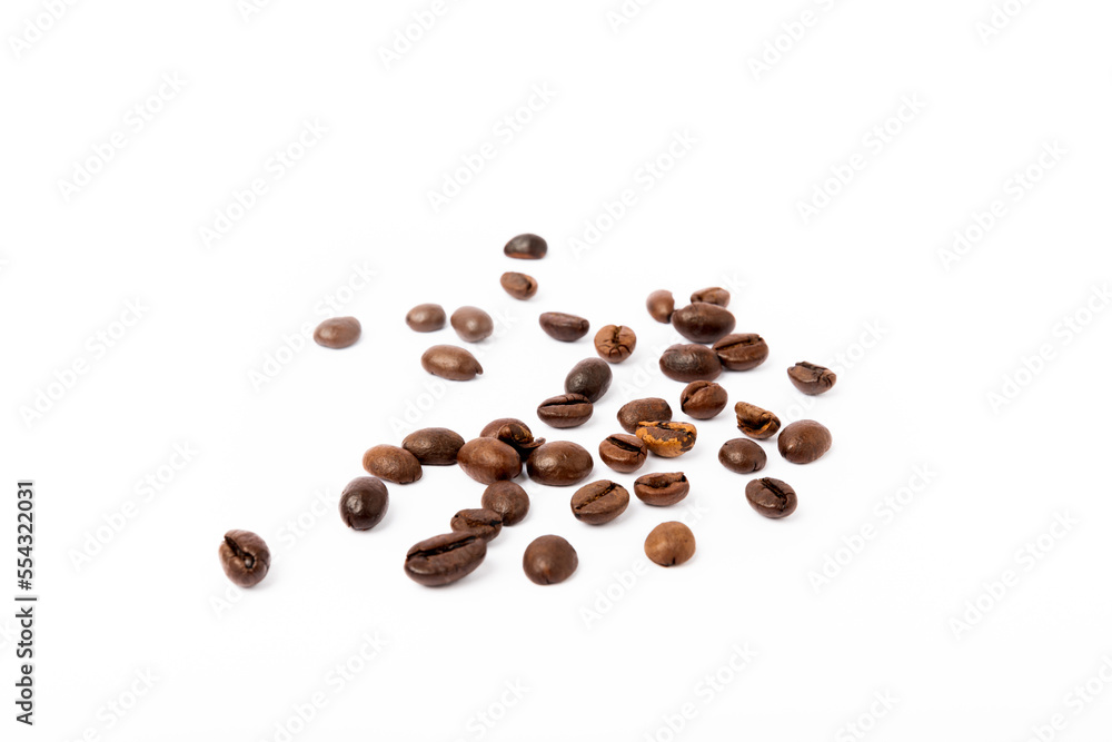 Coffee beans isolated on white background. Coffee beans isolated on white background.