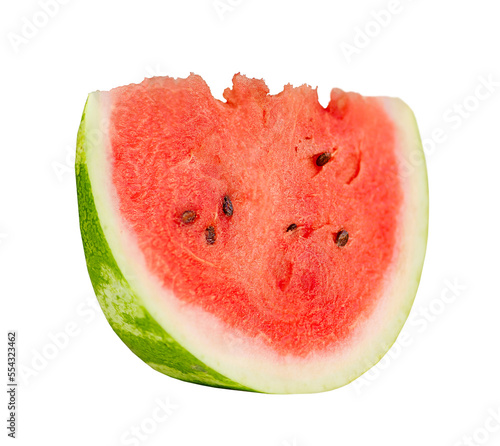 Piece of watermelon isolated on white background