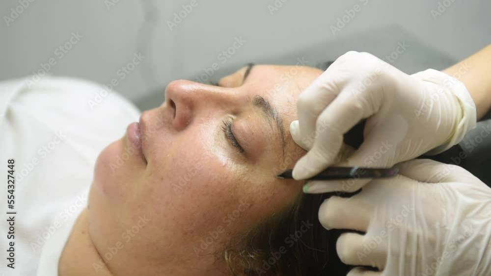 beauty treatment of eyebrows and eyelashes in an aesthetic center for the beauty of the face beauty treatment of eyebrows and eyelashes in an aesthetic center for the beauty of the face