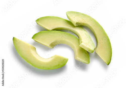 fresh raw avocado slices