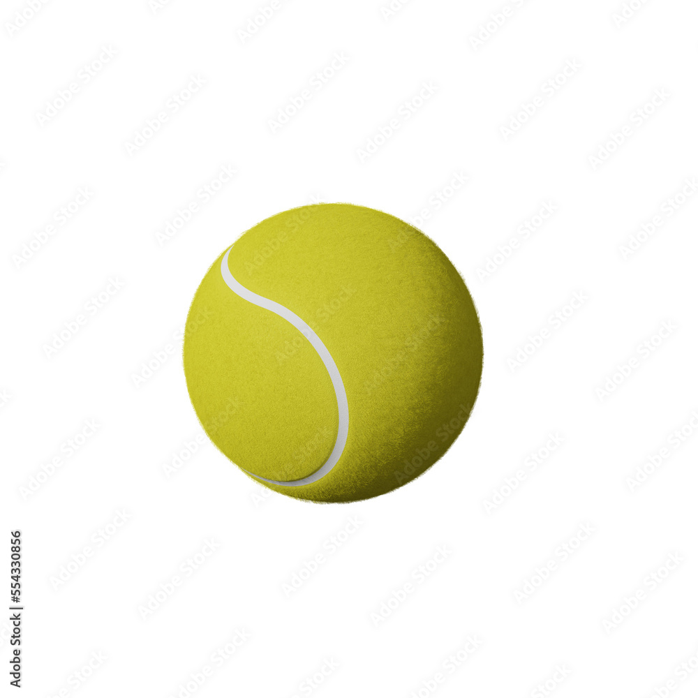 tennis ball isolated on white BACKGROUND, 3D RENDERING OF TENNIS BALL PNG TRANSPARENT