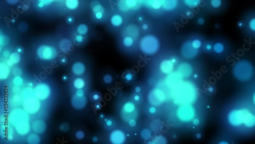 Blue abstract bokeh background sparkling lights effect. LED lights close up. Grain blurry noise, soft focus. Festive background for advertising, congratulations, text, mother day, Valentine, Christmas