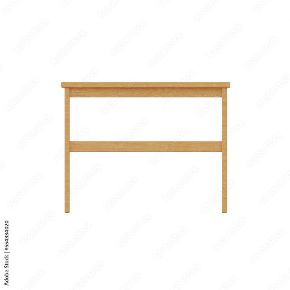 wooden table isolated on white, 3D RENDERING OF SIMPLE LIGTH WOOD ON PNG TRANSPARENT BACKGROUND