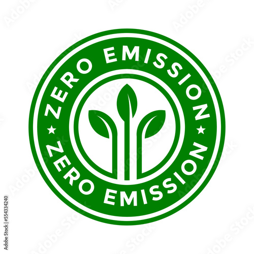 Zero emission vector badge template