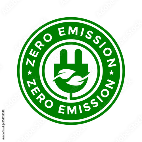 Zero emission vector badge template