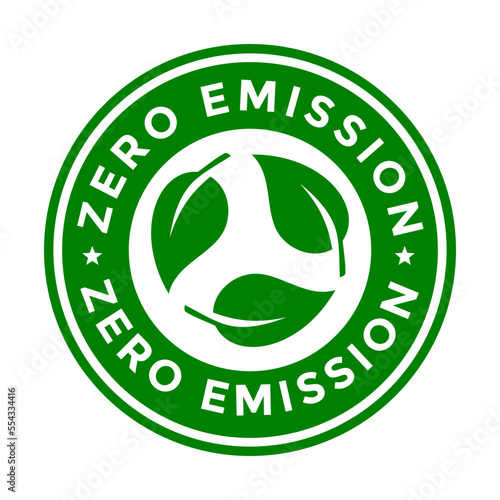 Zero emission vector badge template