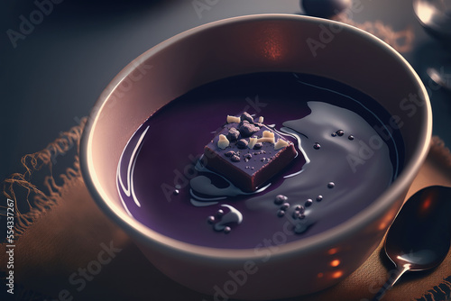 Fototapeta Naklejka Na Ścianę i Meble -   illustration of Swedish Blueberry Soup