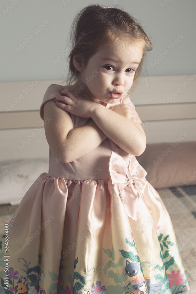 Portrait of a baby girl in her dress Portrait of a baby girl in her dress