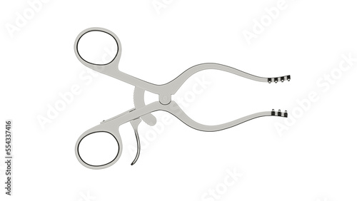 Photos Weitlaner Retractor, 3d rendering of surgical equipment on white background, PNG