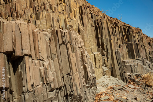 Organ Pipes, iron rich lava formations, Damaraland; Kunene Region, Namibia photo