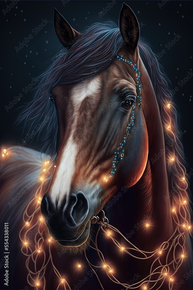 Horse With Christmas Lights Glowing Animal Christmas Decorations horse-with-christmas-lights-glowing-animal-christmas-decorations