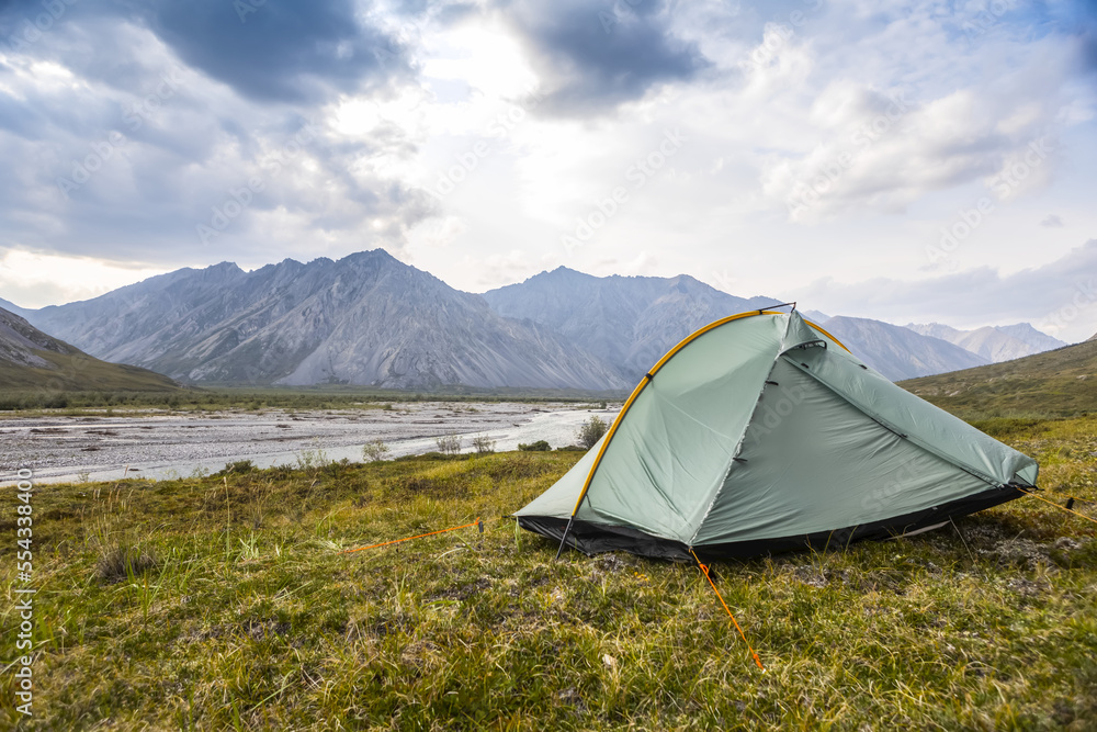 Camping in Brooks Range, Alaska, USA Camping in Brooks Range, Alaska, USA
