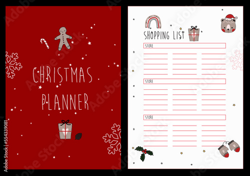 Christmas Planner with lists of ideas