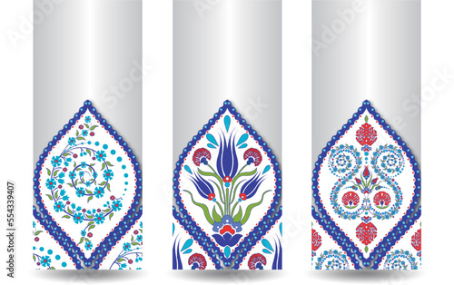Example of a banner to use with 3 different ottoman tile figures