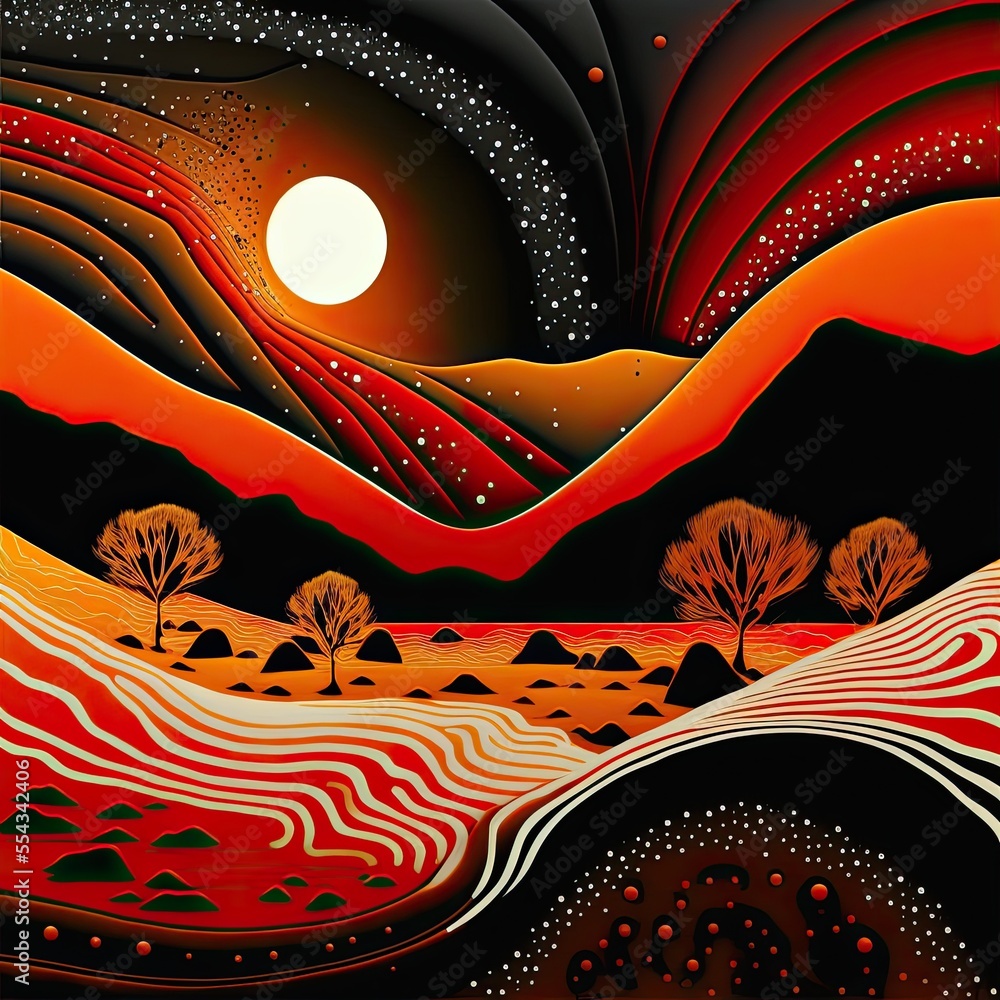 Tree Dreamtime Australian Aboriginal dreamtime creation of Australia by a rainbow ...