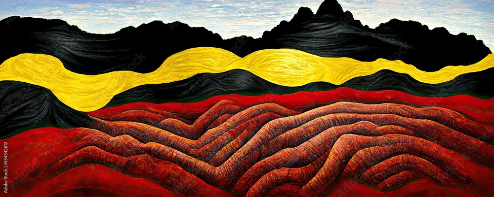 Tree Dreamtime Australian Aboriginal dreamtime creation of Australia by a rainbow ...