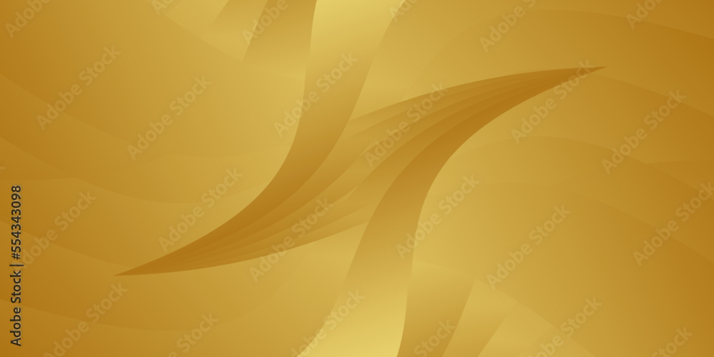 Gold abstract stripe pattern background. Optical illusion twisted lines and curves background. Abstract 3d vector illustration with gradient.