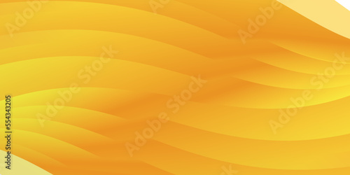 Orange to yellow abstract stripe pattern background. Optical illusion twisted lines and curves background. Abstract 3d vector illustration with gradient.