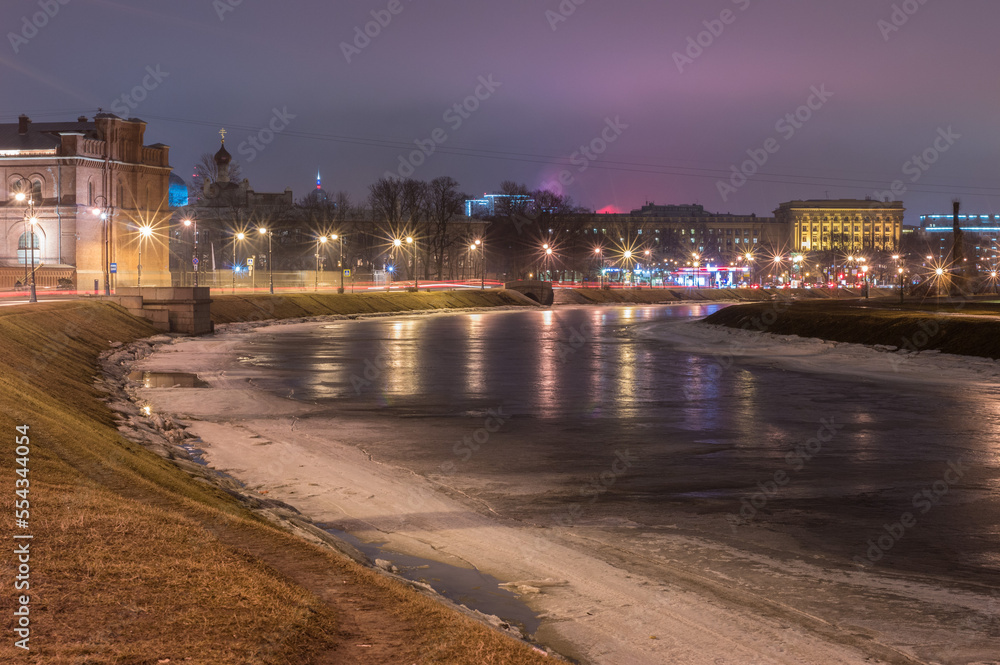 night view of the city