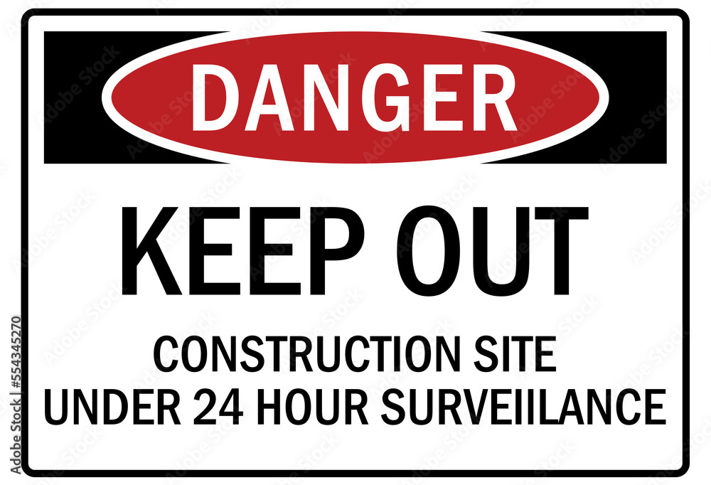 Under construction sign and labels Under construction sign and labels