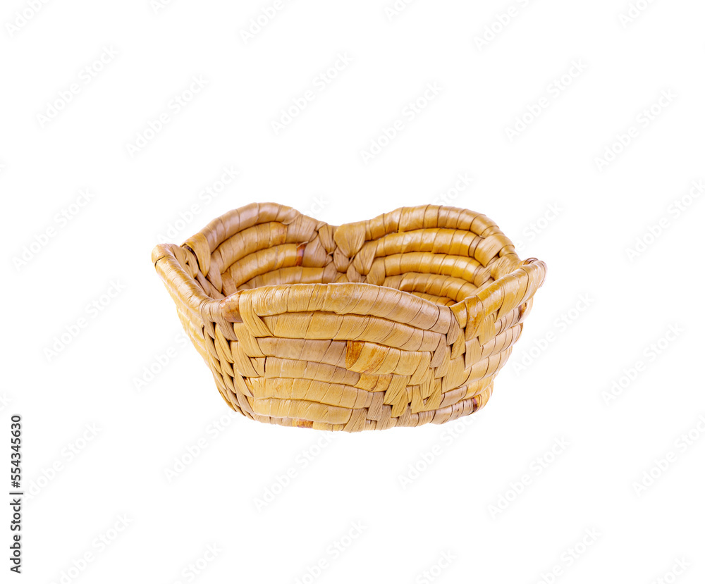 vintage weave wicker basket on  transparent  png