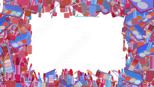 Background pattern abstract design texture. Border frame, transparent background. Theme is about powder, cosmetics, ointment, toiletry, tones, cosmetology, pomade, maquillage, pomatum