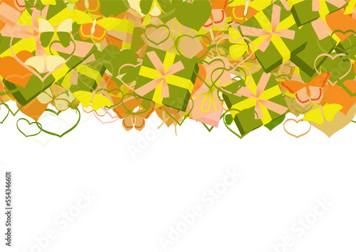 Background pattern abstract design texture. Horizontal seamless stripe. Border frame, transparent background. Theme is about festive, merry, wing, summer, silhouette, gorgeous, seasonal