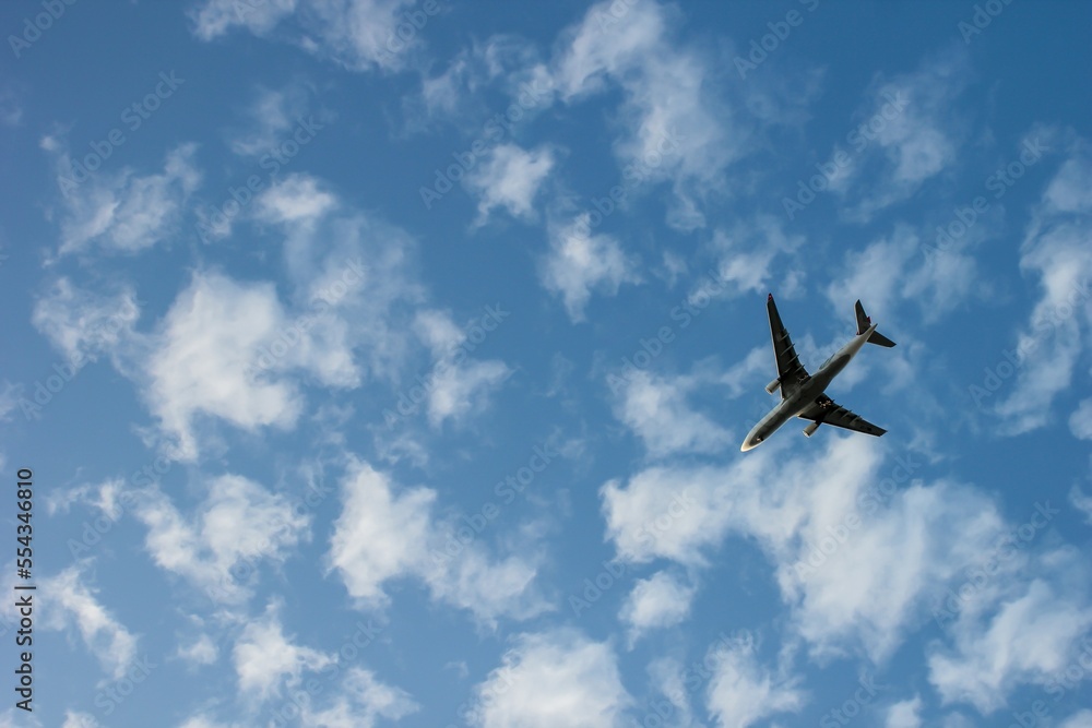 Airplane and passengers going in any direction are driving through the sky. Airplane and passengers going in any direction are driving through the sky.