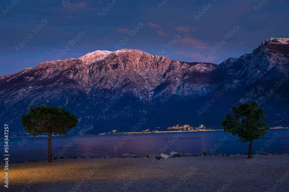 Obraz premium Very high snowy mountain seen