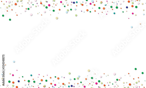 congratulatory background with colored confetti . Vector illustration