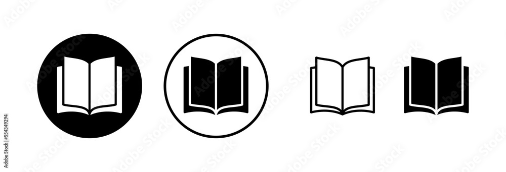 Book icon vector illustration. open book sign and symbol. ebook icon Book icon vector illustration. open book sign and symbol. ebook icon