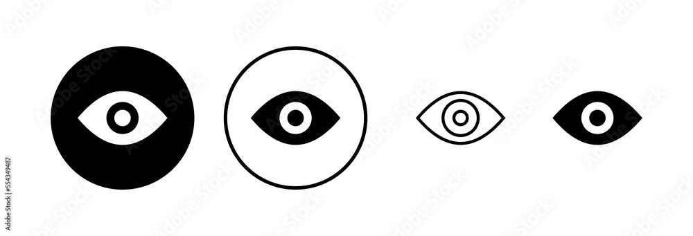 Eye icon vector illustration. Eye sign and symbol. Look and Vision icon. Eye icon vector illustration. Eye sign and symbol. Look and Vision icon.