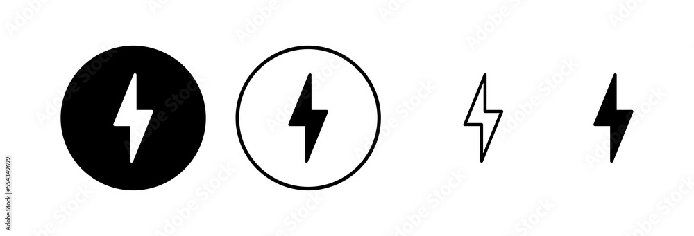 Lightning icon vector illustration. electric sign and symbol. power icon. energy sign Lightning icon vector illustration. electric sign and symbol. power icon. energy sign