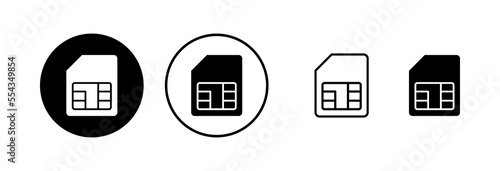 Sim card icon vector illustration. dual sim card sign and symbol