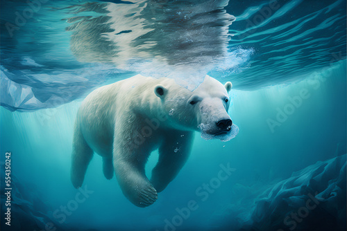 Polar Bear in the Arctic, Polar Bear, Generative AI © Melih