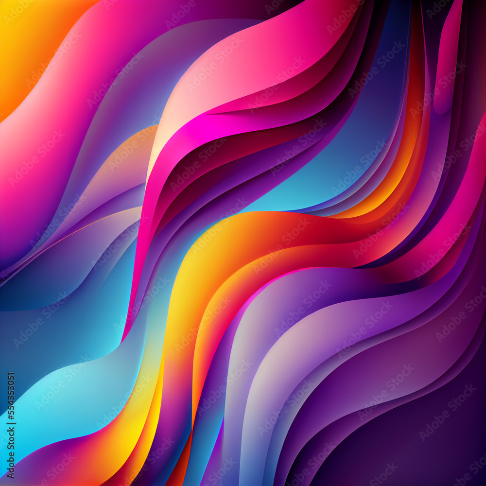Flowing colorful gradients and shapes