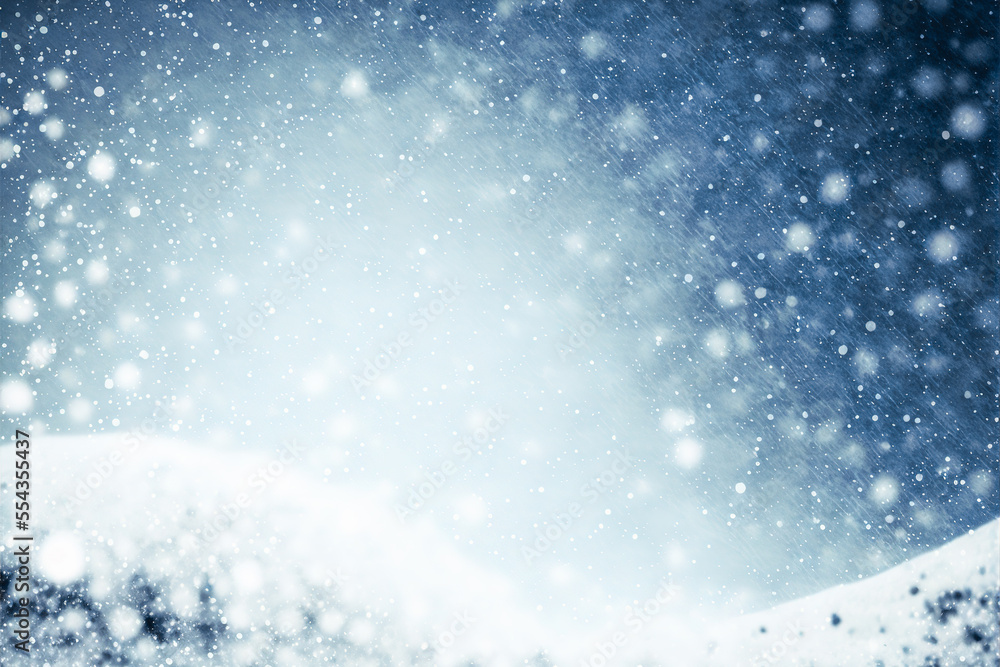 Snowy winter background with snowflakes. Generative AI. Snowy winter background with snowflakes. Generative AI.