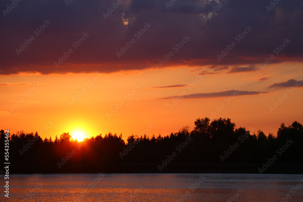 Sonnenuntergang am Lech - Bayern / Sundown at River Lech - Bavaria / Sonnenuntergang am Lech - Bayern / Sundown at River Lech - Bavaria /