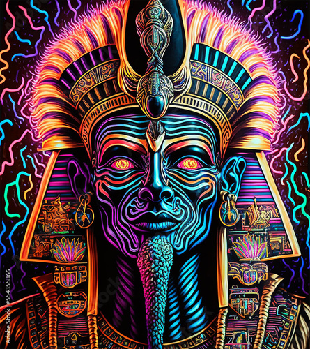 Psychedelic Egyptian God Generative AI