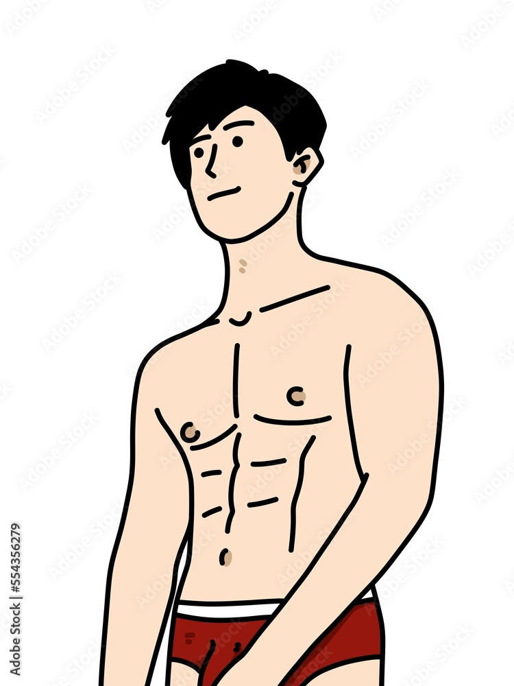 cute man cartoon on white background cute man cartoon on white background