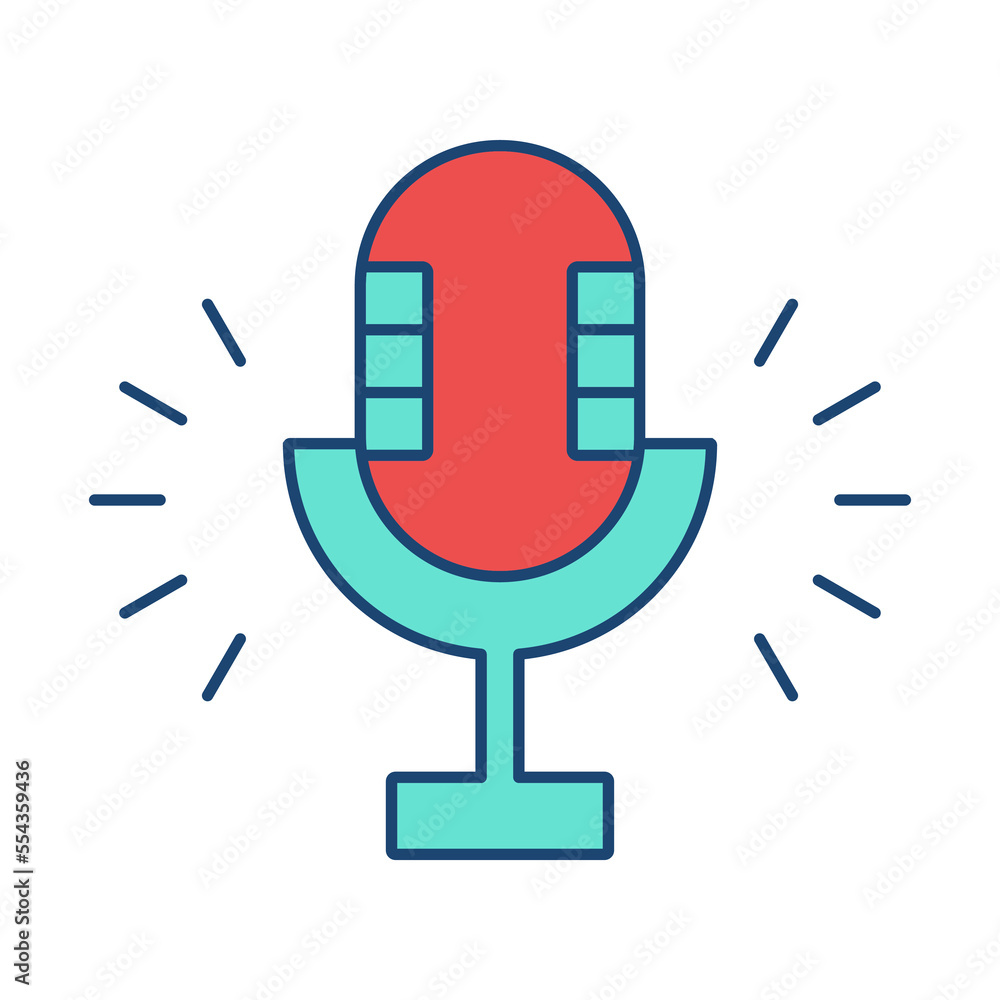 Microphone line universal icon ui ux element sign. Microphone line universal icon ui ux element sign.