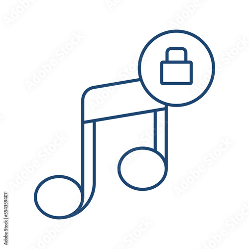 Music line universal icon ui ux element sign.