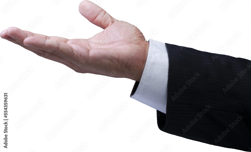Businessman use hands to receive something on white background, Businessman hand on a white background PNG file. Businessman use hands to receive something on white background, Businessman hand on a white background PNG file.