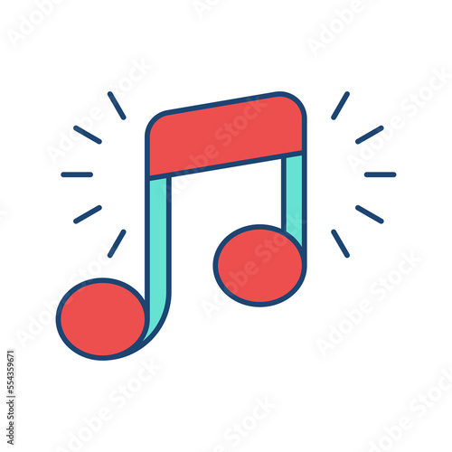 Music line universal icon ui ux element sign.