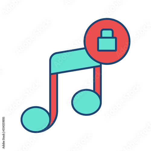 Music line universal icon ui ux element sign.