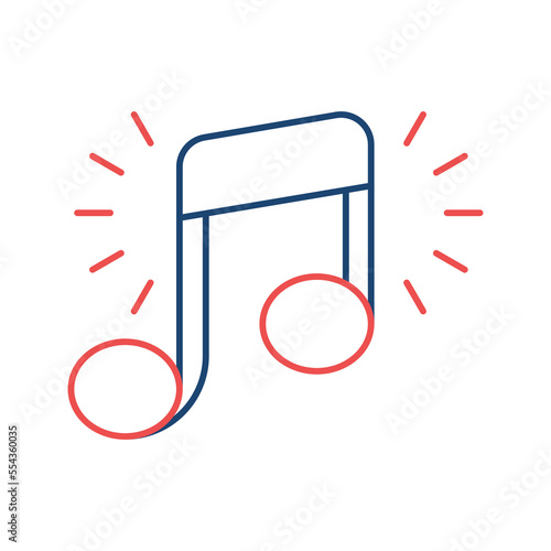 Music line universal icon ui ux element sign.